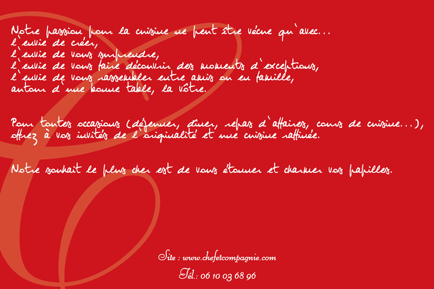 guillaume gatard chef de cuisine à domicile